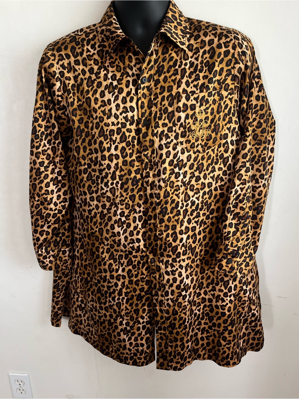 Retro Ralph Lauren Leopard Print Night Gown/Shirt M